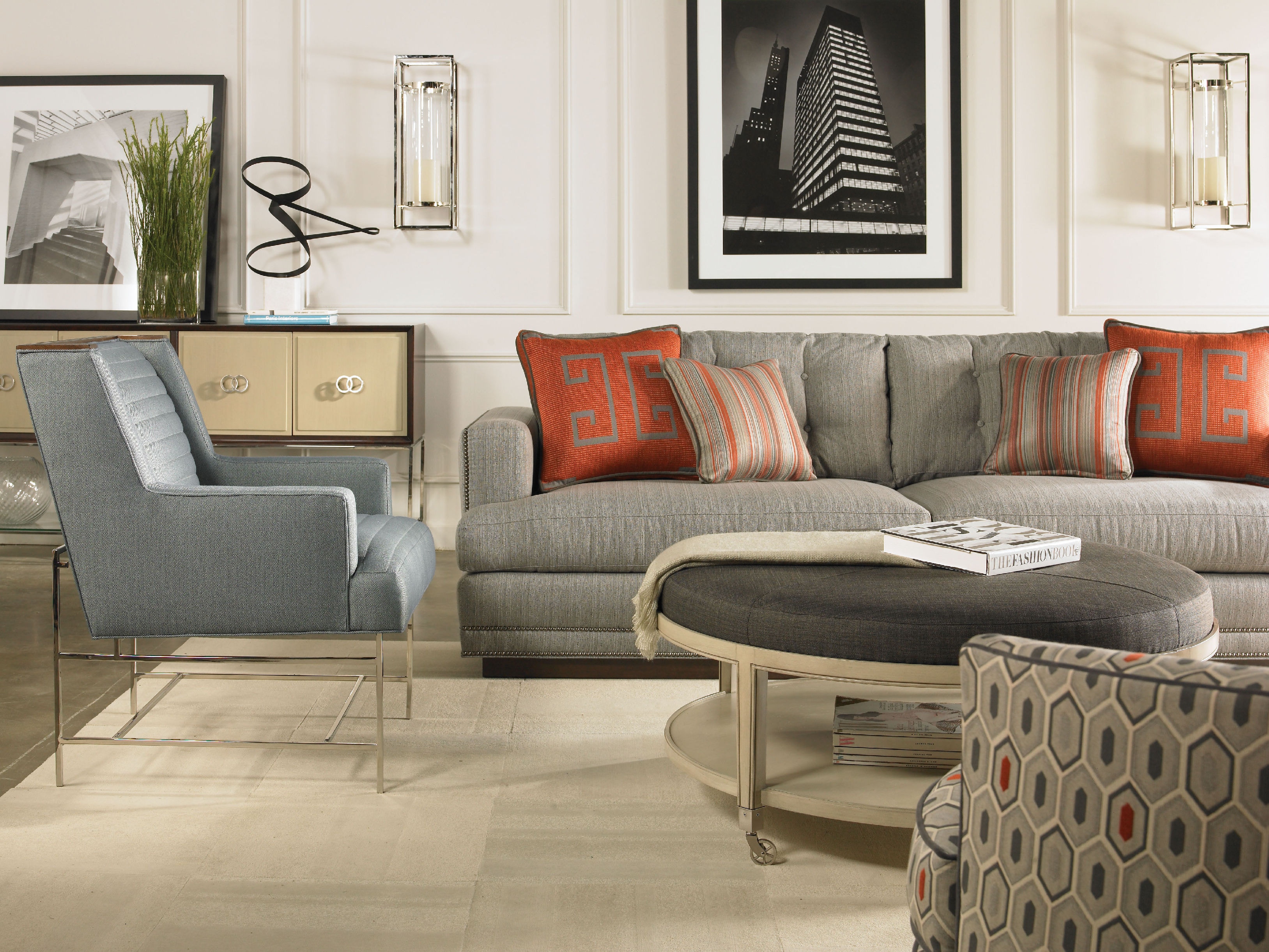 Vanguard Living Room Lorenzo Ottoman W158COT Hickory Furniture Mart