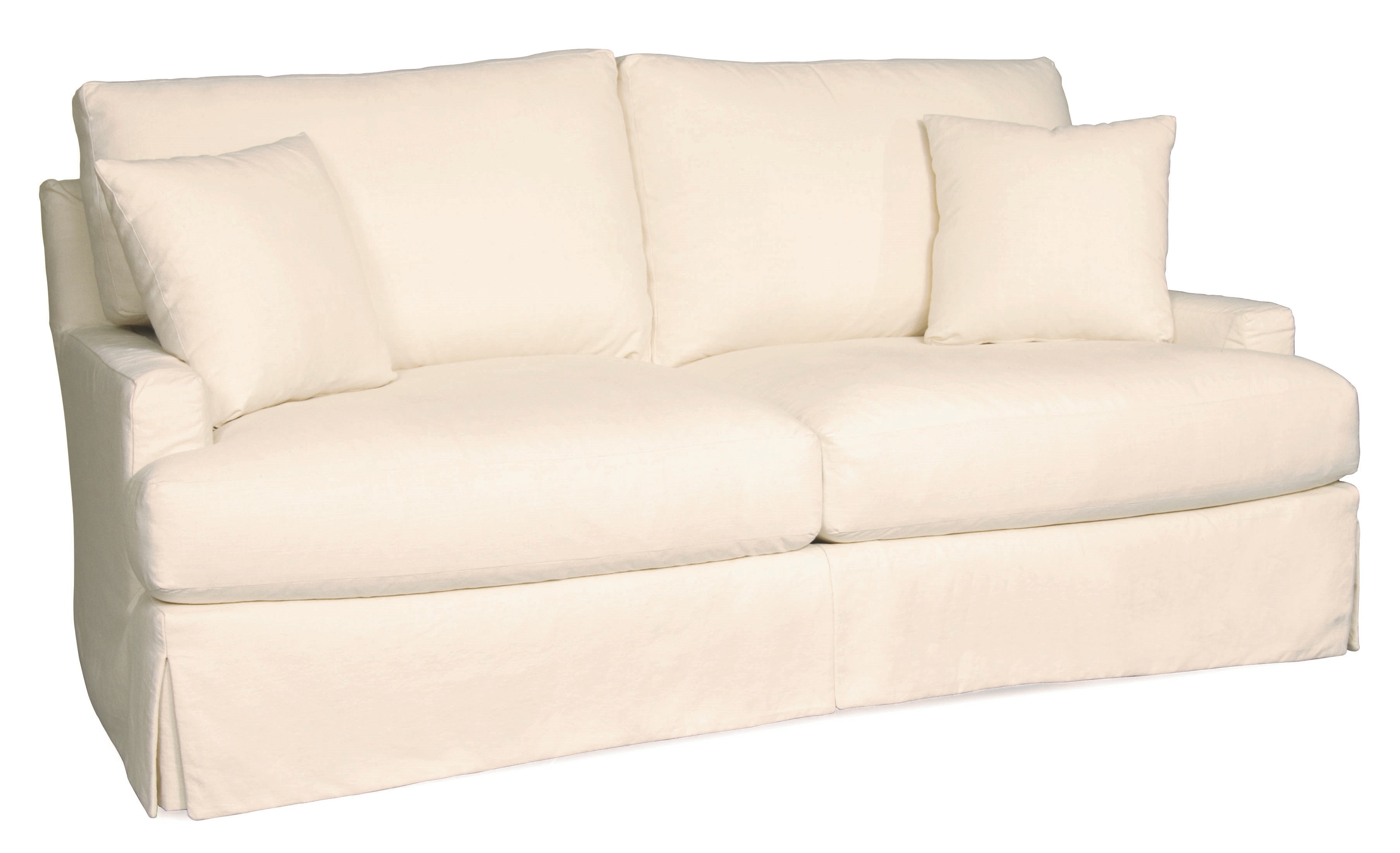 Lee Industries Living Room Slipcovered Apartment Sofa C397211 Tin