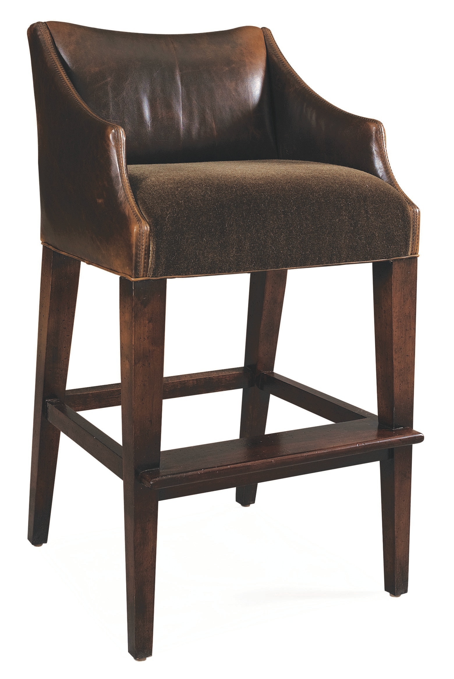 Lee Industries Bar and Game Room Leather Campaign Bar Stool L520652