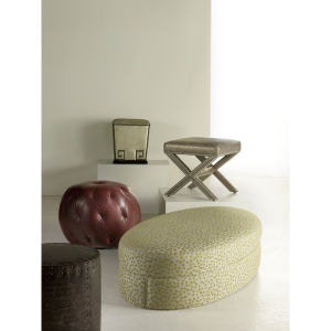 Lee Industries Living Room Leather Bongo Ottoman L904500 Exotic Home