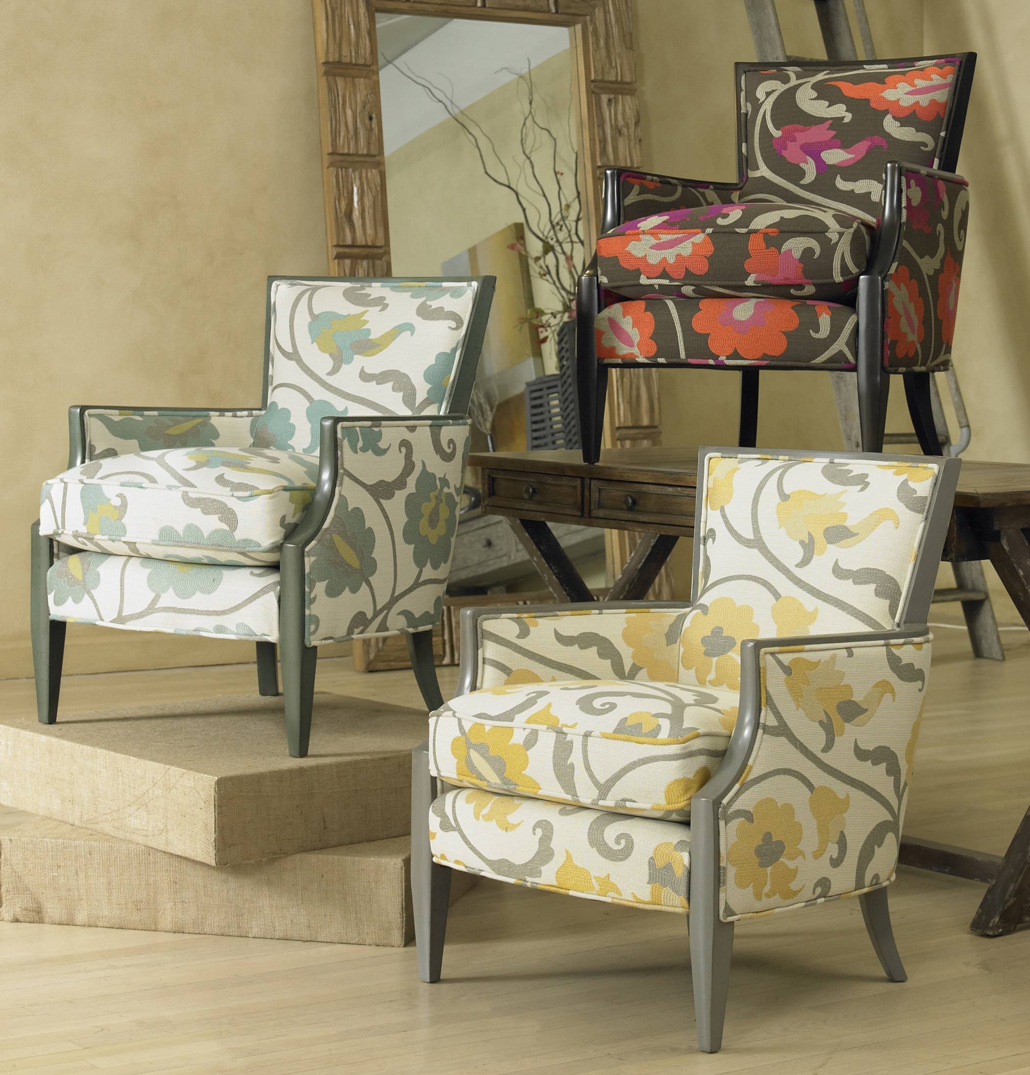 Sam Moore Living Room Nadia Exposed Wood Chair 4508SM Sam Moore