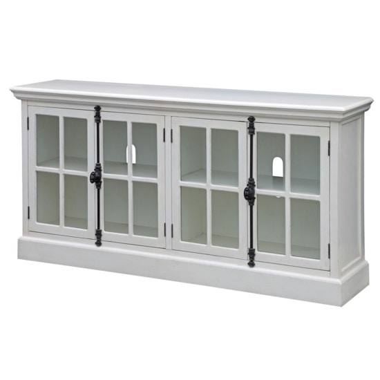Crestview Home Entertainment Coventry White Oak Finish 4 Door