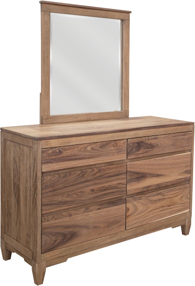 International Furniture Direct Parota Nova 6 Drawer Dresser IFD6211DSR