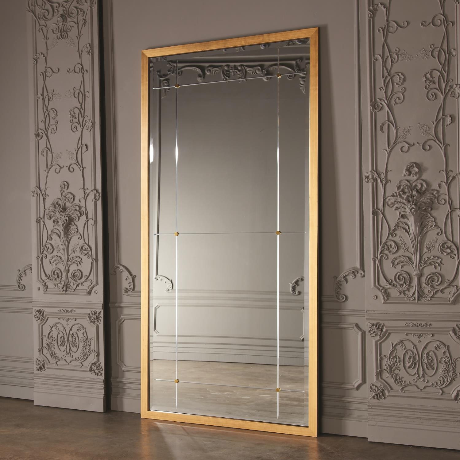 Global Views Accessories Beaumont Floor Mirror Gold Leaf 8 82551