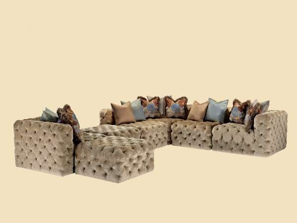 Marge Carson Living Room Manhattan Sectional MANSEC Elite Interiors