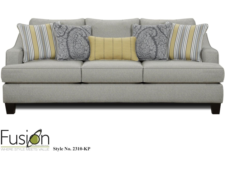 fusion living room sofa 2310-kpchalet platinum - gilliam thompson