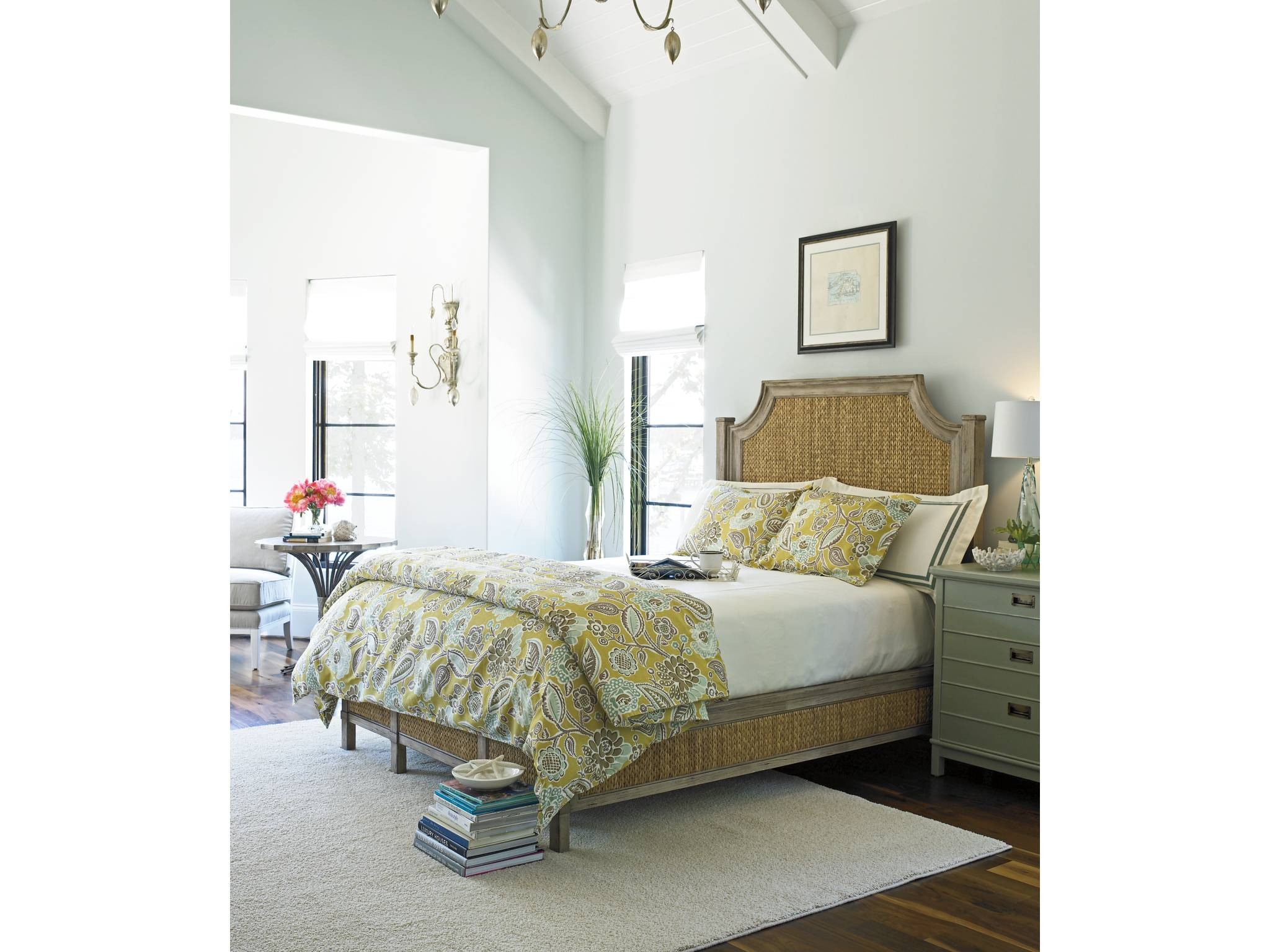 Coastal Living Bedroom Water Meadow Woven BedQueen 0627341 Bacons Furniture Port