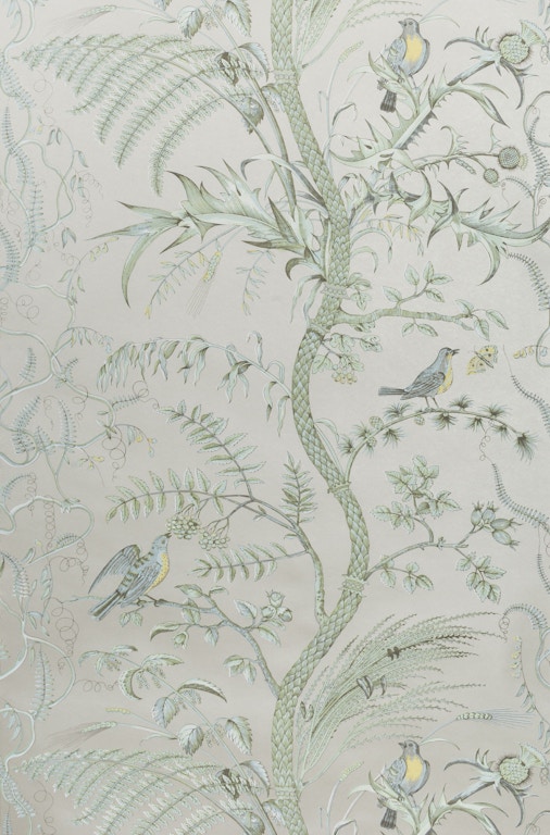 Brunschwig & Fils Bird & Thistle Wall Paper | eBay