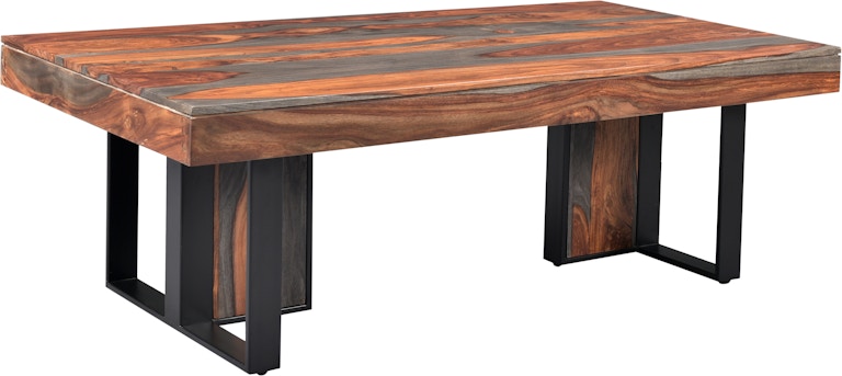 Coast2Coast Home Sierra Fallon Cocktail Coffee Table with Routed Edge And Dovetail Top 37114