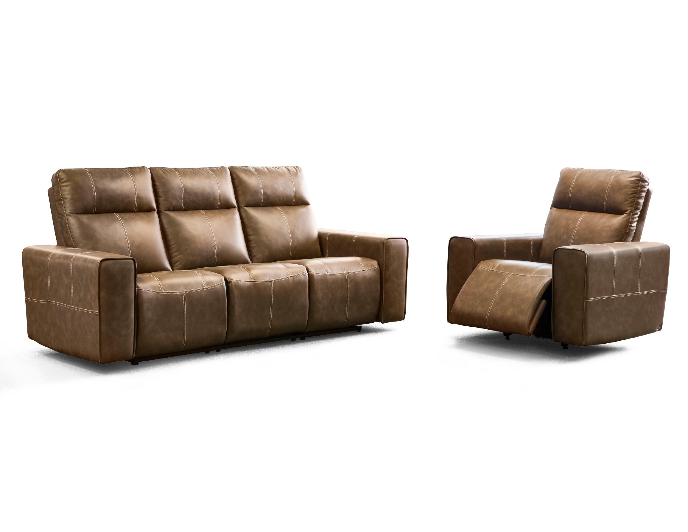 elran bonded leather reclining sofa