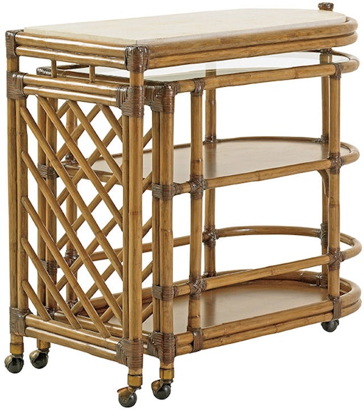 Tommy Bahama Home Dining Room Cable Beach Bar Cart 558 862