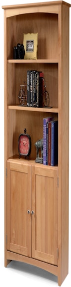 Archbold Furniture Alder Bookcase 24 x 72 with Doors 62472D