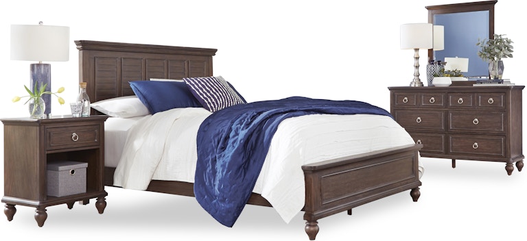 homestyles Southport Queen Bed, Nightstand and Dresser with Mirror 5503-5022