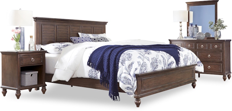 homestyles Southport King Bed, Nightstand and Dresser with Mirror 5503-6022