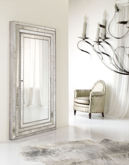 Hooker Furniture Melange Melange Glamour Floor Mirror w/Jewelry Armoire Storage 638-50012