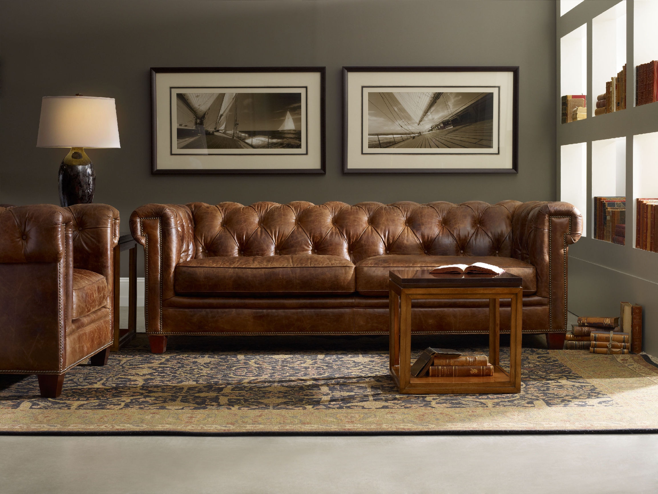 Hooker Furniture Living Room Chester Stationary Sofa