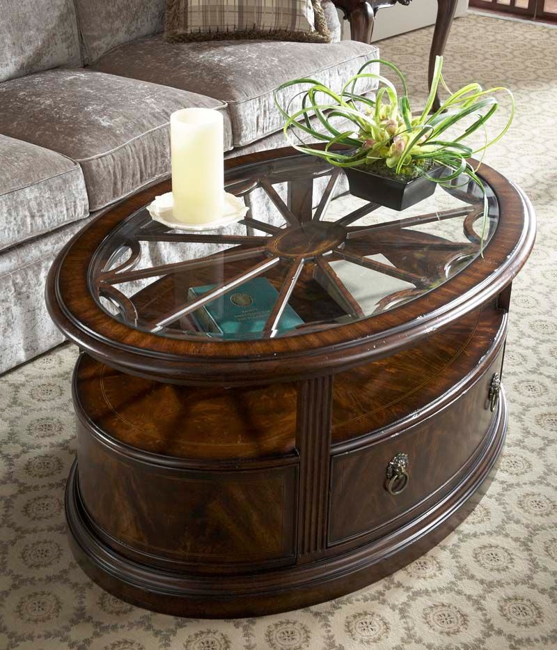 Fine Furniture Design Living Room Oval Storage End Table 1110970