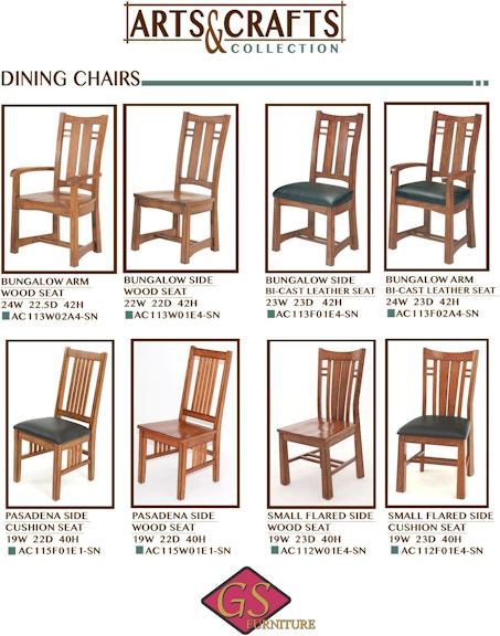 Gs Furniture Dining Room Side Wood Seat Chair Ac113w01e4 Sn