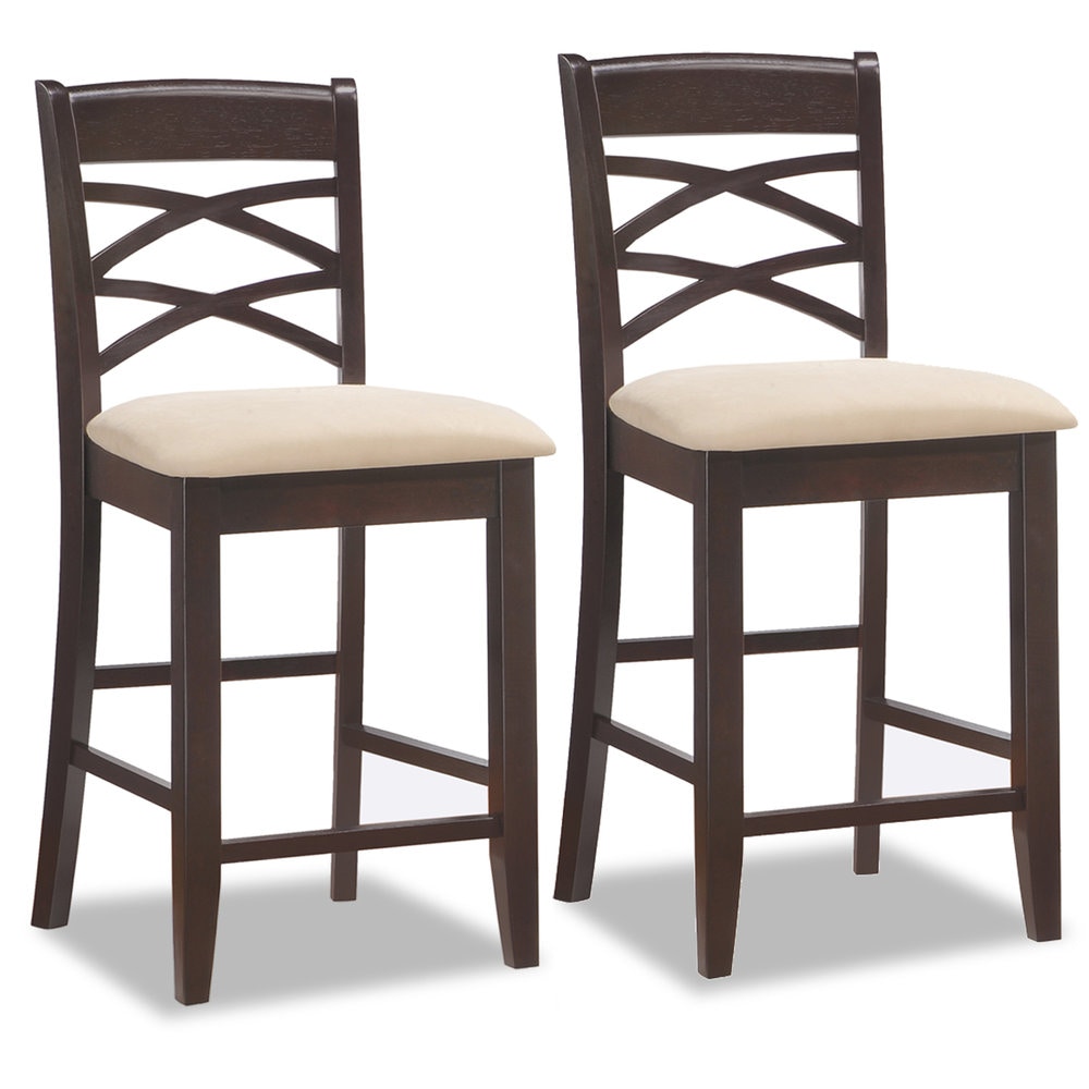 Leick Home Bar and Game Room Double Cross back Counter Height Stool