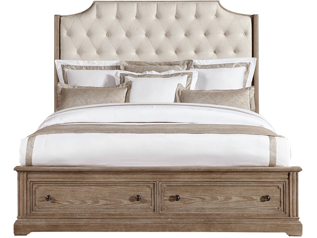 Stanley Furniture Bedroom Upholstered Storage Bed Queen ...