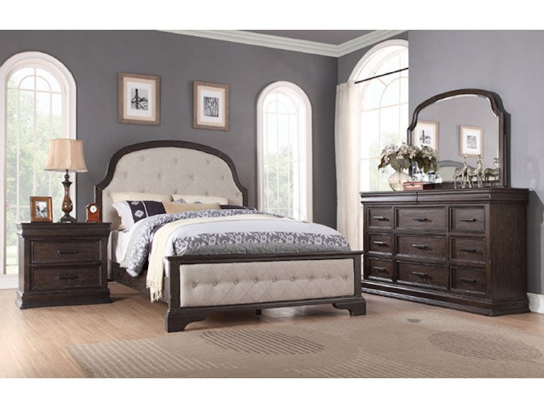winners only bedroom upholstered panel bed bx1001q - steinberg's