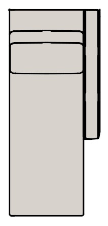 Bradington Young Raymond RAF Stationary Chaise 8-Way Hand Tie 201-42