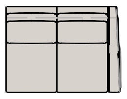 Bradington Young Reece RAF Loveseat Recliner At Arm w/Articulating Headrest 202-56