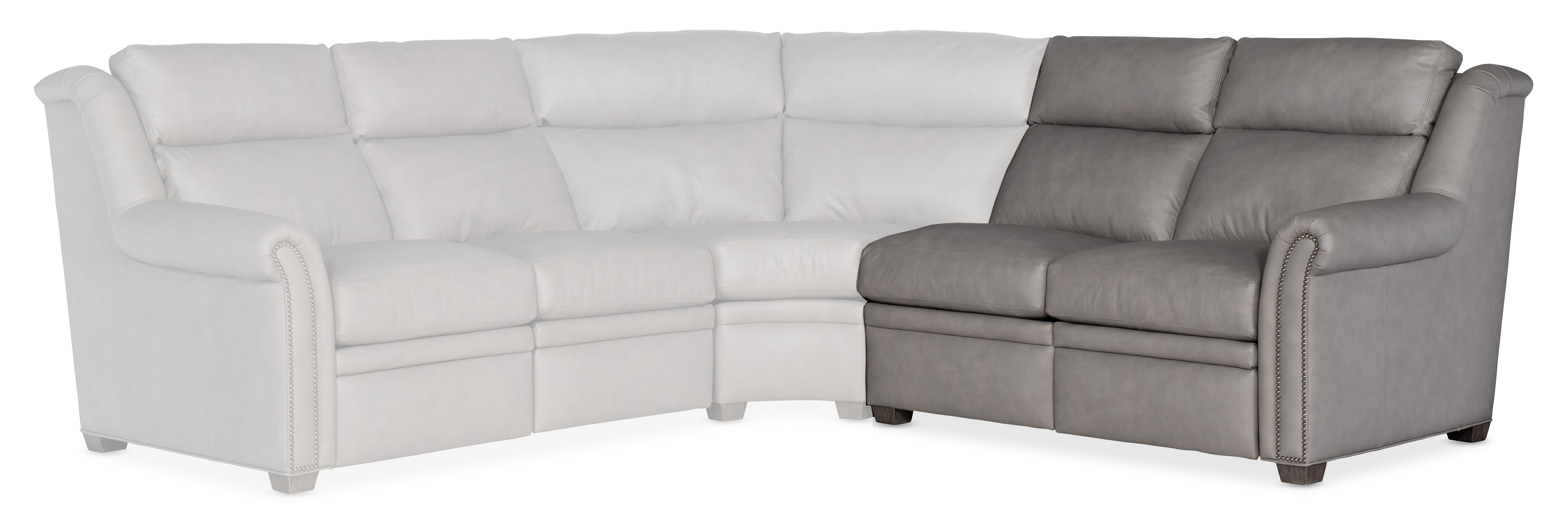 Bradington Young Robinson RAF Loveseat Recliner At Arm w/ Articulating Headrest - Two Pc Back 206-56-2