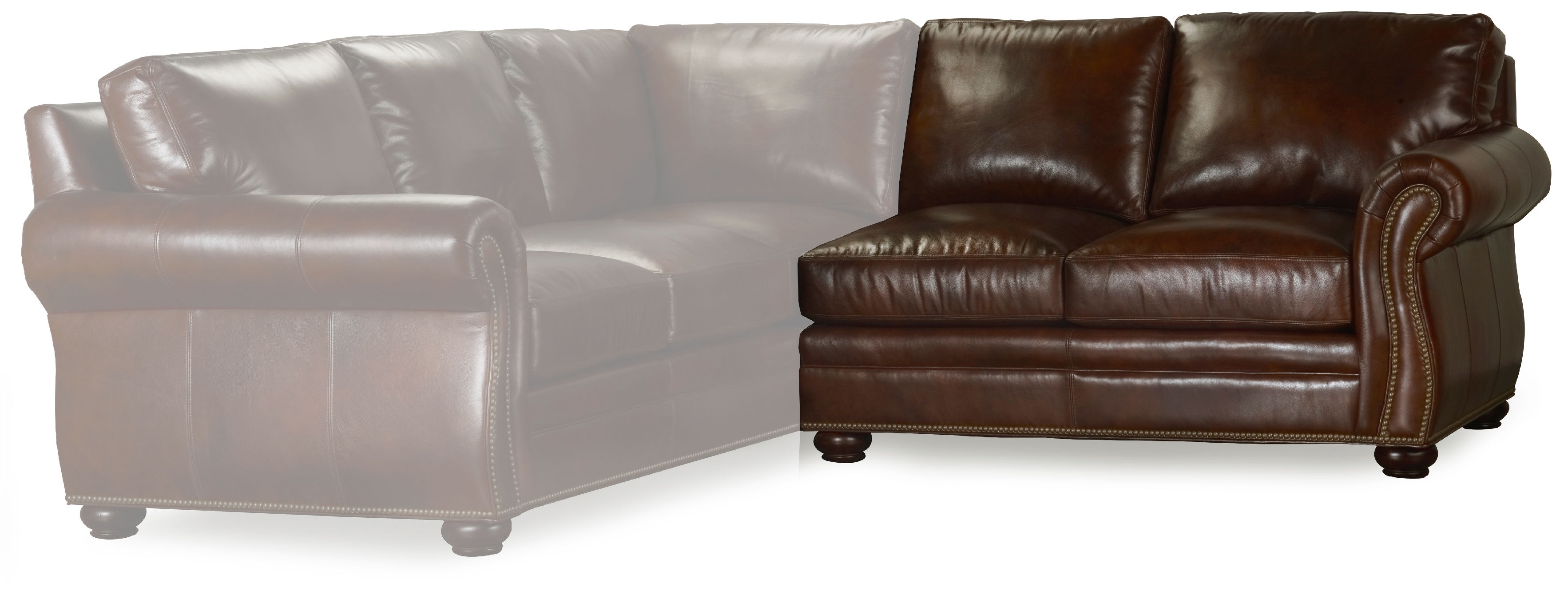 BradingtonYoung Living Room Sterling RAF Stationary Loveseat 8Way Tie