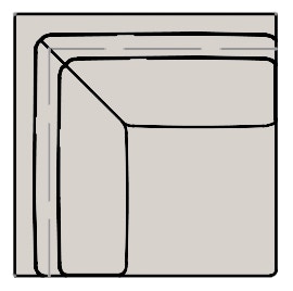 Bradington Young Raven True Corner Wedge 969-66