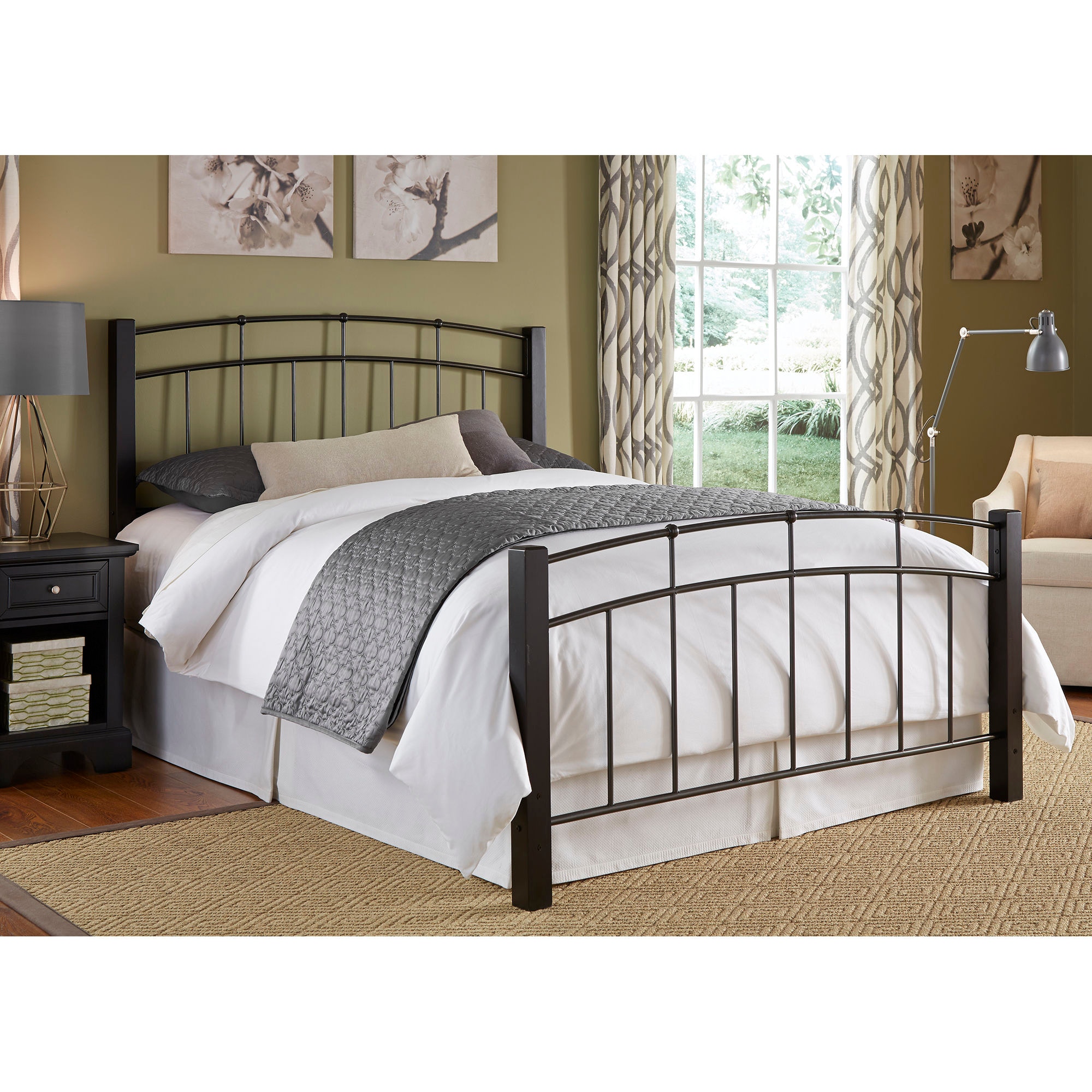 Leggett & Platt Bedroom Scottsdale Complete Metal Bed And Steel Support ...