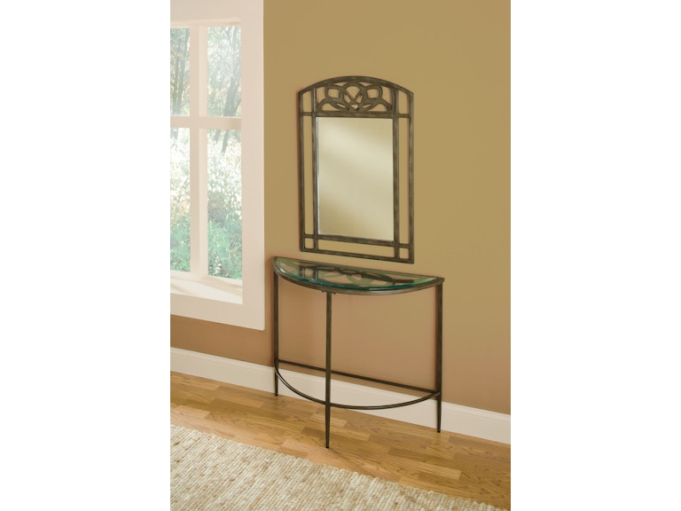 hillsdale furniture living room marsala console table and mirror
