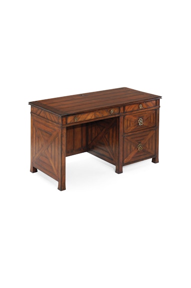 Jonathan Charles Home Office Country Style Walnut Extending Desk (Large