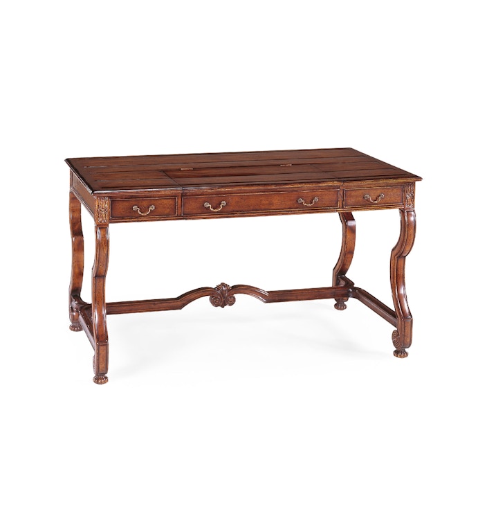 Jonathan Charles Home Office Country Style Walnut Extending Desk (Large