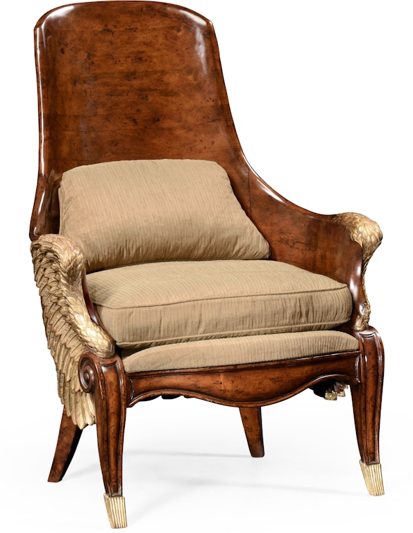 Jonathan Charles Living Room Empire Style Winged Chair