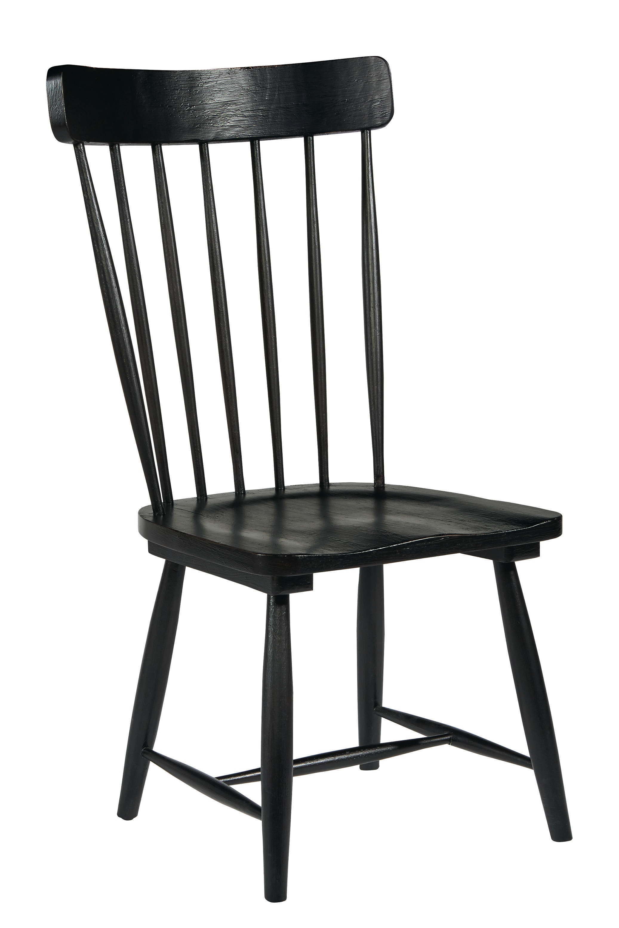 black spindle dining chairs