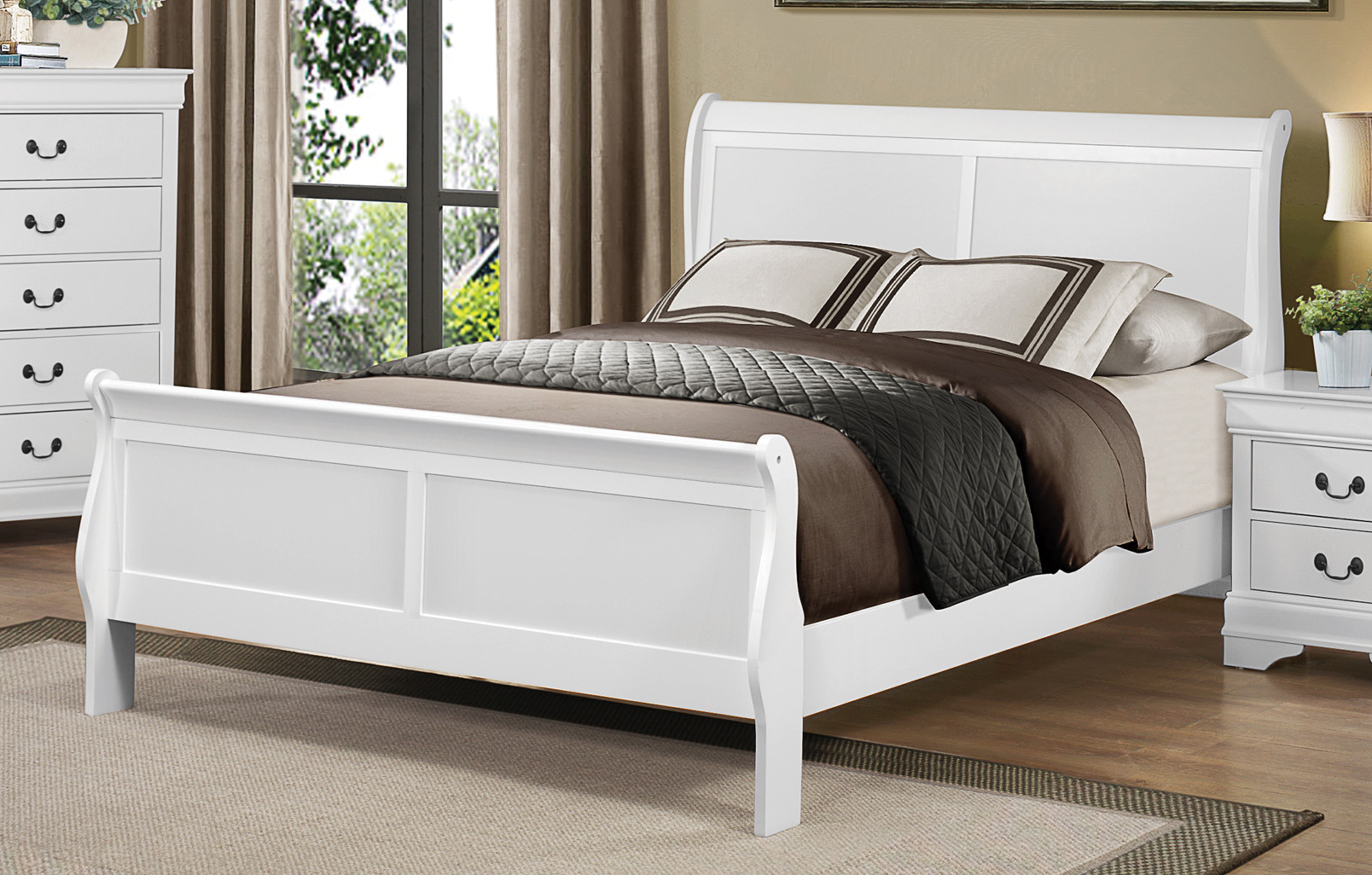Homelegance Bedroom Mayville White Bed Full 088983 Furniture Fair