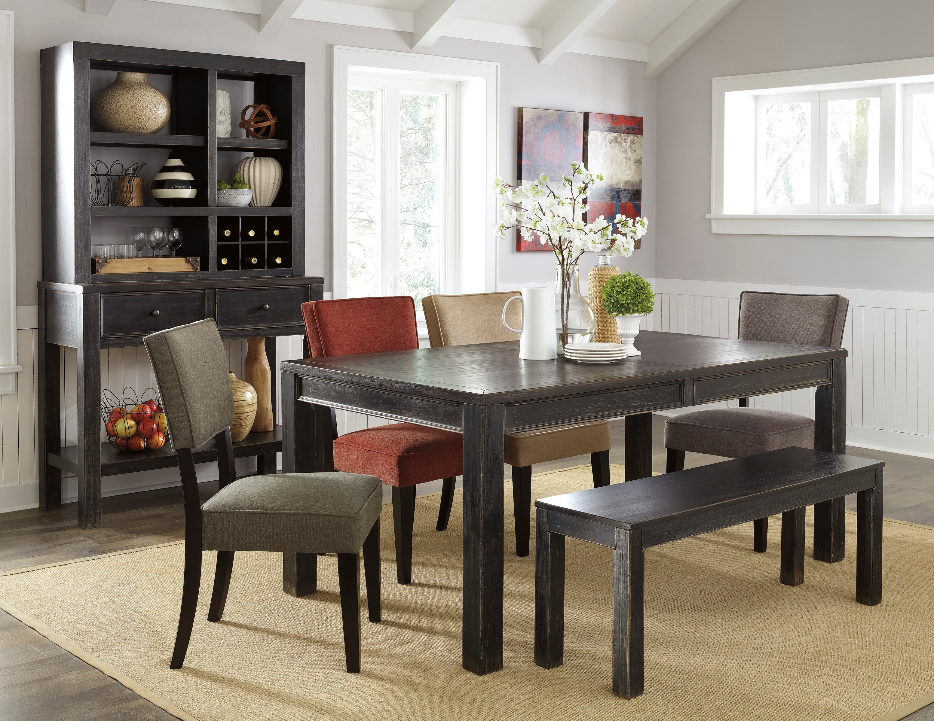 Ashley Dining Room Table & 4 Chairs D532 American Factory Direct