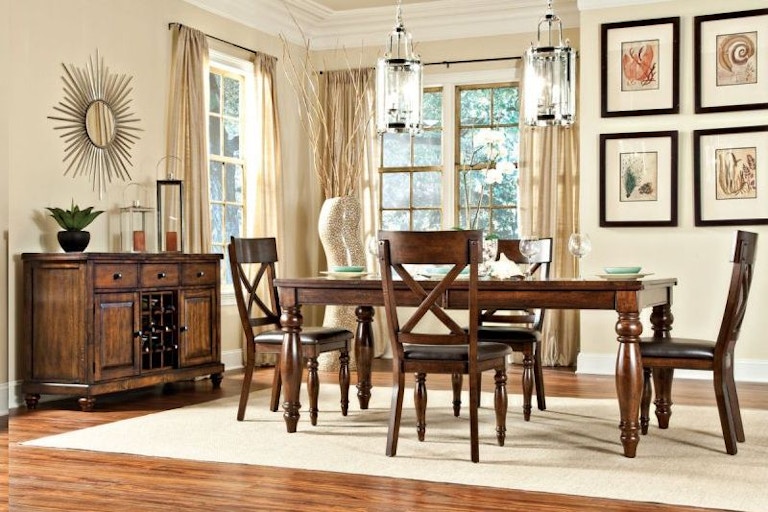 Craft Design Dining Room Kingston Dining Table with 4 Chairs, Bench
