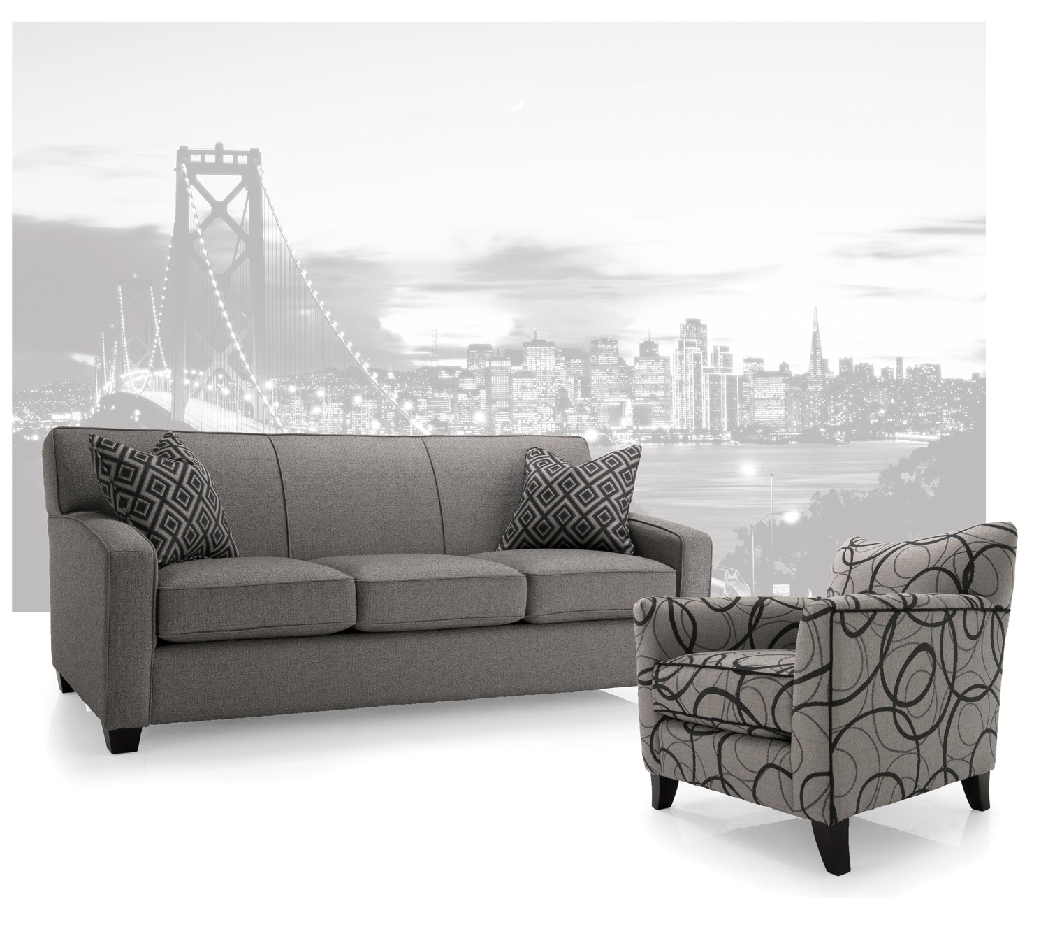 DecorRest Sofa with Pillows 382248 Talsma Furniture Hudsonville