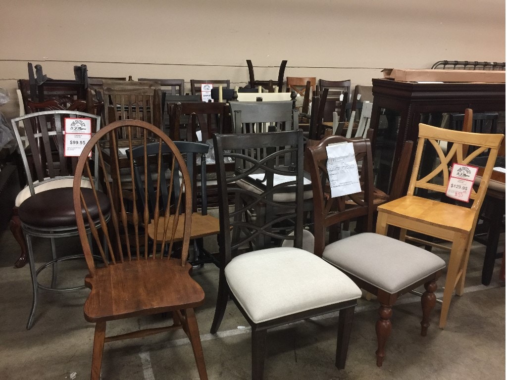 assorted dining room chairs
