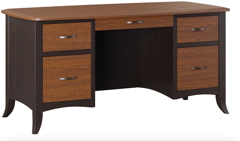 Barkman Furniture Elm and Maple Executive Desk 6006-0103D