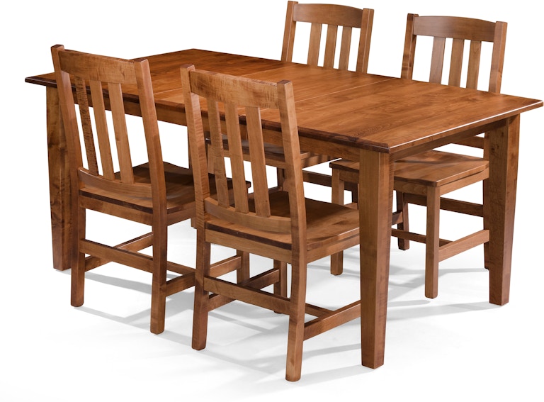 Archbold Furniture Rectangle Table with 4 Cooper Side Chairs 4013648TABLESET