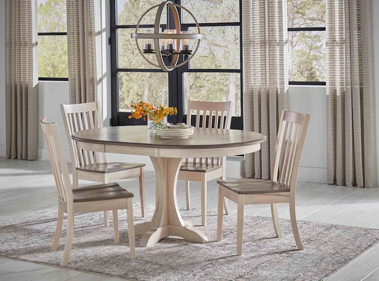 Archbold Furniture Round Table with 4 Side Chairs 4074242TABLESET