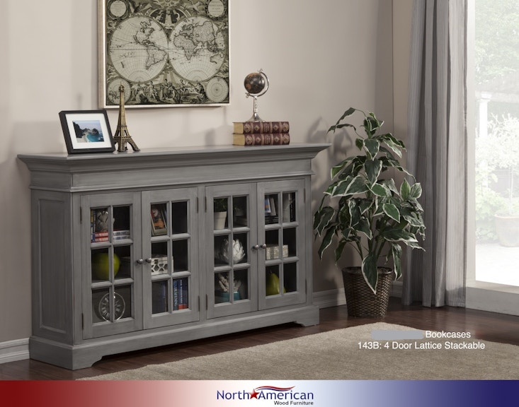 North American Wood Furniture Door Bookcase Montclair Horizontal