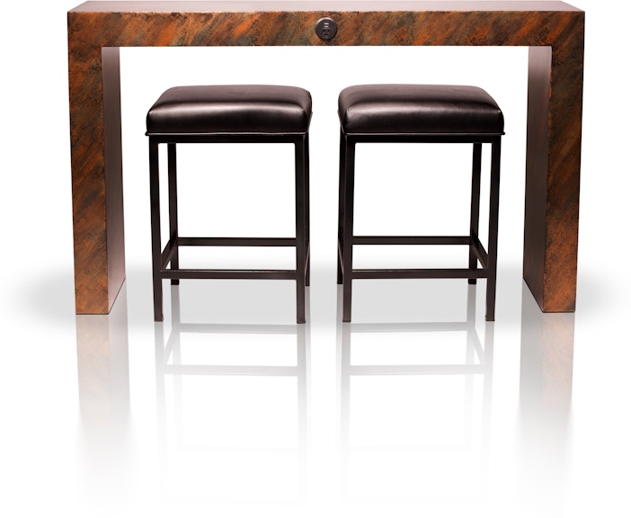 Metall Modern Furniture Paris Bar Console Set With 2 Stools PARISCONSOLE/HS