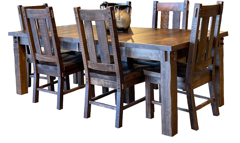 Archbold Furniture Colorado Rustic Table Set with Six Side Chairs 4044260TABLESET
