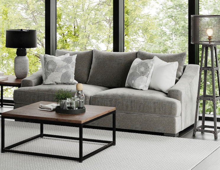 Stanton Furniture Sloped Arm Sofa W/ Feather Cushions 33801/Domairon