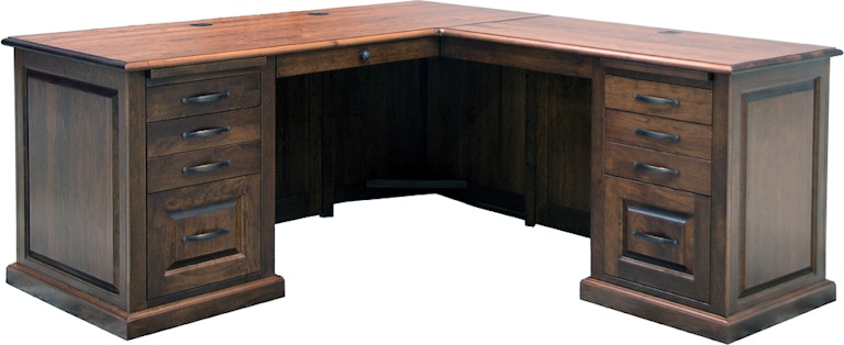 Woodley Brothers Mfg. Coal Creek Home Office Woodley Brothers Coal Creek L-Desk in Cherry Wood CCK-6728LDSK-CC