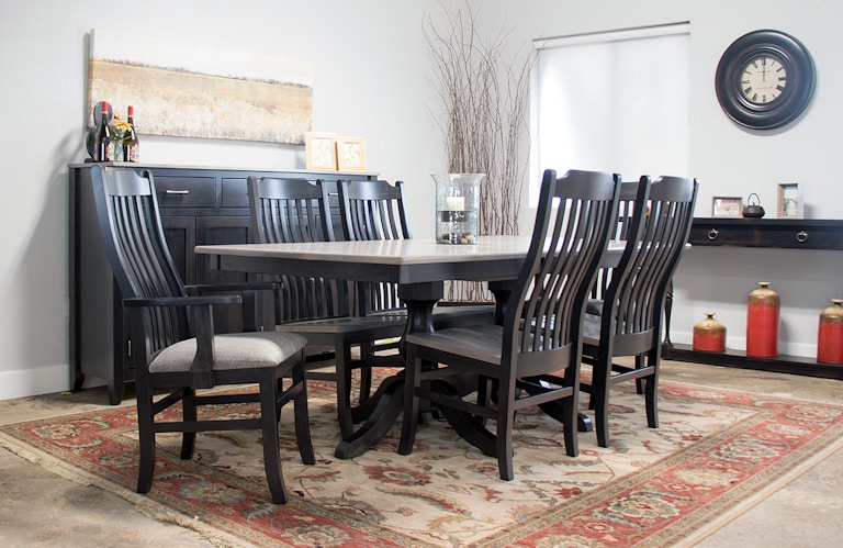 MAVIN Bentley Dining Solid Maple Set includes Table w/2 leaves and 6 Chairs Bentley Table Set